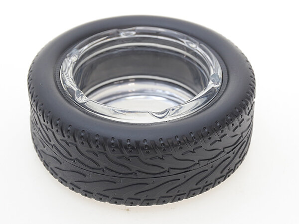 Aschenbecher "Reifen" schwarz &Oslash; 15 cm; H&ouml;he 6 cm