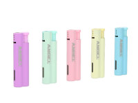 Sturmfeuerzeuge "PASTEL" Jetflame; 5-fach sortiert; 25er Display