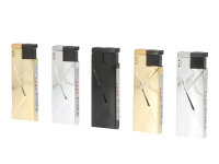 Sturmfeuerzeug "Metall-Luxe", Jet-Flamme, 3-fach sortiert, 25er Display