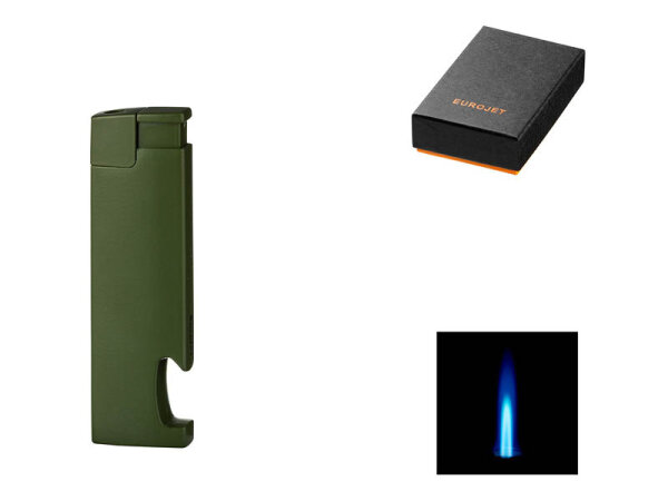 Sturmfeuerzeug "Gr&uuml;n", Jet-Flamme, mit Flaschen&ouml;ffner
