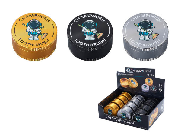 Grinder "BRUSH" 3-fach sortiert, Ø 5,0cm. H 2,3 cm, einzeln