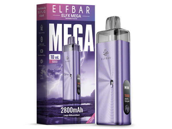 ELFBAR ELFX MEGA - Refillable Kit - purple (lila)
