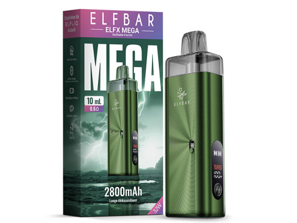 ELFBAR ELFX MEGA - Refillable Kit - green (gr&uuml;n)