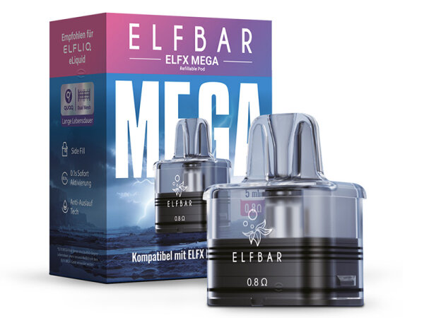 ELFBAR ELFX MEGA  - Refillable Pod - Mesh Coil 0,8 Ohm, 5 ml