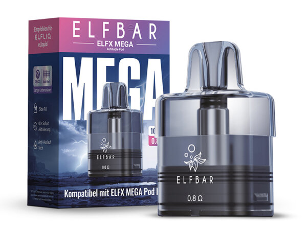 ELFBAR ELFX MEGA  - Refillable Pod - Mesh Coil 0,8 Ohm, 10 ml