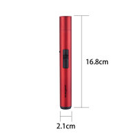 Sturm- und Stabfeuerzeug "CANDLE LIGHTER RED" Jetflame