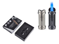 Zigarrenfeuerzeug "VADUZ" Blaue Dreifache...