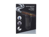 Zigarrenfeuerzeug "VADUZ" Blaue Dreifache...