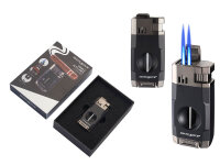 Zigarrenfeuerzeug "BELFAST" Blaue Doppelte...