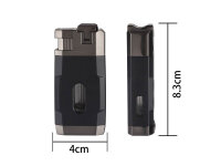 Zigarrenfeuerzeug "BELFAST" Blaue Doppelte Sturm-Flamme