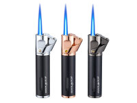 Zigarrenfeuerzeug "BRATISLAVA" Blaue Sturm-Flamme, 6er Display