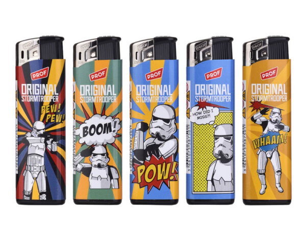 Elektrofeuerzeuge "STORMTROOPER", 5-fach sortiert; 50er Display
