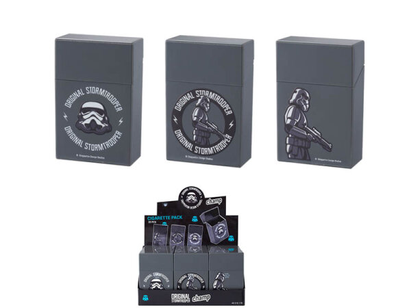 Zigarettenboxen "STORMTROOPER" für 20 Zig., 3-fach sortiert, 12er Display