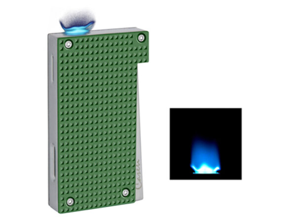 Sturmfeuerzeug "Chrom/Grün", Flat Flame