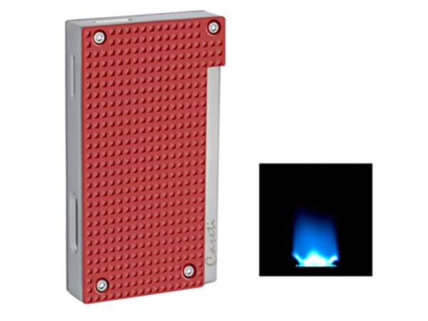 Sturmfeuerzeug "Chrom/Rot", Flat Flame