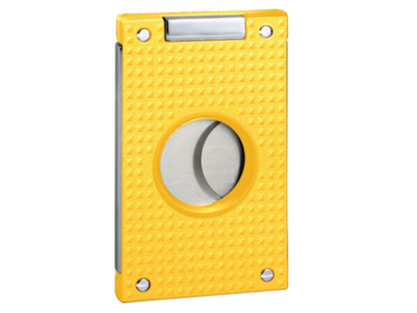 Zigarrenabschneider "Chrom/ Gelb", 2 Klingen, Ring 56