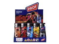Sturmfeuerzeuge "ACDC - in rock we trust", Turboflamme, 5-fach sortiert, 50er Display