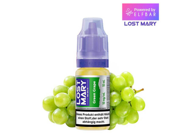 ELFBAR Lost Mary (Nic Salts) - Green Grape (Gr&uuml;ne Traube) - Liquid - 10 mg/ml - 10 ml