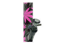 Glasbong Black Leaf "Leaves Pink", H&ouml;he 30cm; &Oslash; 5,0cm; Schliff 18,8mm