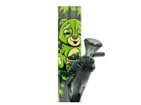 Glasbong Black Leaf "Stoned Teddy", H&ouml;he 30cm; &Oslash; 5,0cm; Schliff 18,8mm