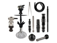 Shisha "Hero 2"; schwarz; mit Steinkopf; ca. 52...