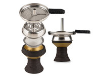 Shisha "Hero 2"; royal-gold; mit Steinkopf;  ca. 52 cm; 4 Anschl&uuml;sse