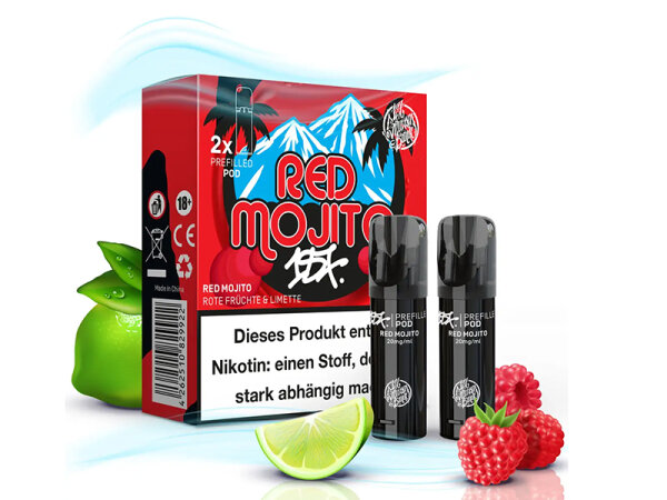 187 Strassenbande - Pod (2er Set) - Red Mojito (rote Beeren) - 20mg - ca. 600 Z&uuml;ge