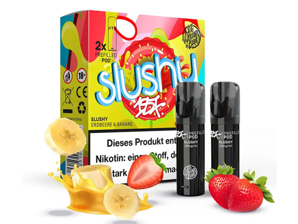 187 Strassenbande - Pod (2er Set) - Slushi (Erdbeere, Banane) - 20mg - ca. 600 Z&uuml;ge