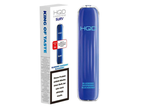 HQD SURV - Blueberry Raspberry Blackberry (Blaubeere, Himbeere, Brombeere) - Einweg Vape - 18 mg - 600 Z&uuml;ge