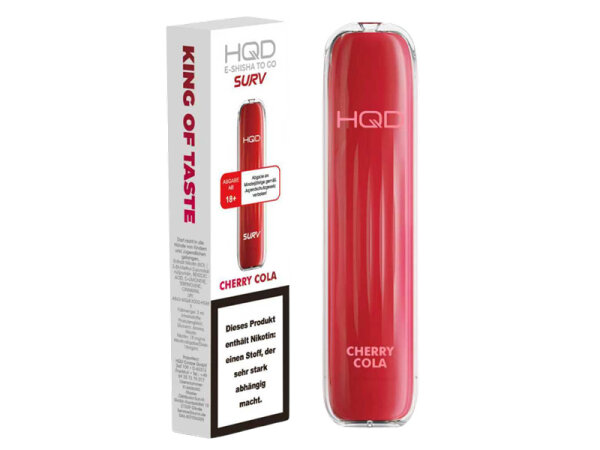 HQD SURV - Cherry Cola (Kirsch, Cola) - Einweg Vape - 18 mg - 600 Z&uuml;ge