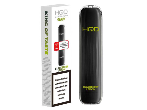 HQD SURV - Blackberry Lemon (Brombeer, Zitrone) - Einweg Vape - 18 mg - 600 Z&uuml;ge