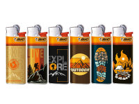 BIC Mini J25 Reibrad Feuerzeuge "Explore", 50er...