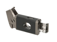 Zigarrenfeuerzeug "Schwarz/Anthrazit", Jet-Flamme; Abschneider Ring50 + Bohrer 7mm; Dorn & Zigarrenablage; H: 10 cm