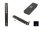 Zigarrenfeuerzeug "Schwarz Crackle/ Anthrazit",Jet-Flamme; Bohrer 7mm + Dorn, H:  15,5 cm