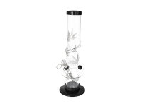 Acrylbong "Boss" transparent/Hanf silberfb.,...