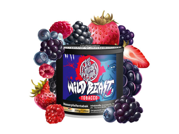 187tobacco - Wild Beast (Beerenmix, Schwarztee) - 200g (29,90 Euro)