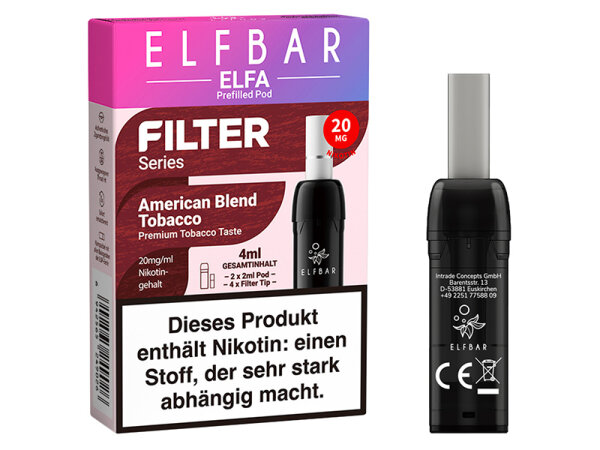 ELFBAR ELFA Filter Series - American Blend Tobacco - 20mg - 2er Pack