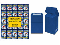 Pokémon Karten Set - 25 garantiert verschiedene Karten + Neutrale Deckbox
