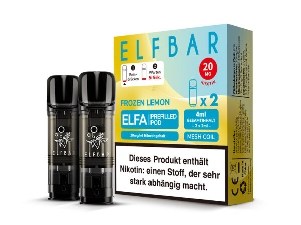 ELFBAR ELFA Prefilled Pod - Frozen Lemon - 20mg - 2er Set