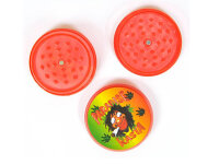 Grinder "Hanf-Raster-Skull" Design2, Kunststoff, 3-tlg,12er Display